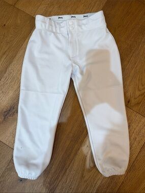 White youth intensity softball pants